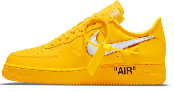 Men's Off-White™ x Nike Air Force 1 'University Gold' Shoes 052